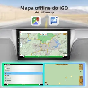 אוניברסלי כפול DIN10.1 אינץ אנדרואיד נגן 1 + 16GB GPS WIFI רכב וידאו carplay/אנדרואיד אוטומטי DSP מגע מסך