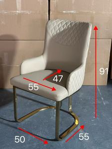 Juego de Sillas de Salón de Lujo, Silla de Belleza Tapizada con Diseño de Diamantes y Silla de Estilismo Giratoria con Base de Metal - Product Image 5