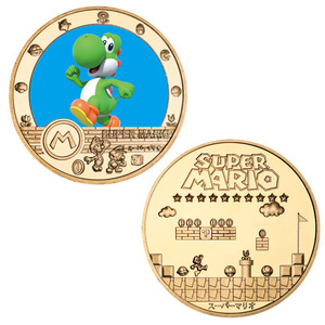 Pièces commémoratives Mario Anime, badge en fer moulé sous pression, coloré, doré, en relief, cadeau, objets de collection, emballés individuellement - Product Image 5