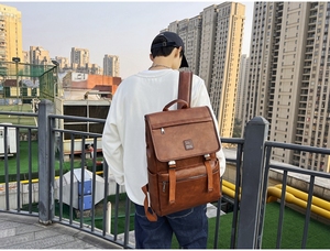 <span class=keywords><strong>Sac</strong></span> à <span class=keywords><strong>dos</strong></span> pour ordinateur portable de voyage pour hommes, grande capacité, vente en gros, design tendance, haute qualité, imperméable, en <span class=keywords><strong>cuir</strong></span> PU - Product Image 5