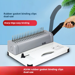 Máquina de encuadernación manual de 21 dientes y 21 agujeros, compatible con tiras de encuadernación de 10 agujeros, punzonado para documentos de archivo, folletos, papeles de prueba - Product Image 3