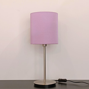 Bedside table <b>lamp</b> with Lilac Mauve lampshade. - Product Image 1
