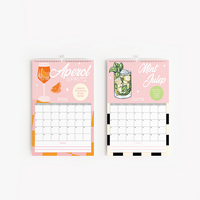 Kalender meja kedatangan 12 hari cetakan sisi ganda kustom dibuat sesuai pesanan pabrik kualitas tinggi