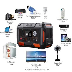 Chargeur solaire portable 300W Batterie externe AC 110V-240V Onduleur 12V DC USB Home Emergency Backup Solar EU UK Plug External Battery - Product Image 4