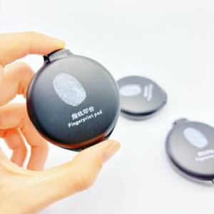 Tampon encreur d'empreintes digitales Non toxique tampon sans encre rond pour fournitures de notaire de bureau cartes d'empreintes digitales d'identification - Product Image 3