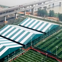 Tentes de sport TENTCHO personnalisées de haute qualité en aluminium pour événements de pickleball et de tennis en plein air, 18x8 m