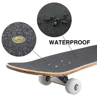 Wellshow Sport Skateboards complets pour débutants et adultes, planches à roulettes en bois chinois à 7 couches, double kick, concave, longboard