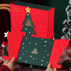 New Style <strong>Large</strong> Size Red <strong>Christmas</strong> Clamshell Gift <strong>Box</strong> Luxury Two-Door Double Open Cardboard Gift <strong>Box</strong> for <strong>Christmas</strong> <strong>Eve</strong> Present - Product Image 2