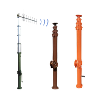 Mât rétractable pour antenne monté sur véhicule terrestre avec treuil, utilisation manuelle, 10m 8m 6m 5m