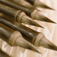 Pennello a punta singola in pelo di dondolo con scatola in legno personalizzata per pittura Gongbi a linee sottili