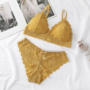 Conjunto de Lencería Femenina con Tirantes Ajustables Franceses, Hebilla Trasera, Encaje Bordado, Top Tubo y Braguitas - Product Image 3