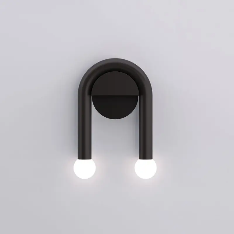 מוצר חדש רעיונות 2021 מודרני פמוט קיר LED מנורת קיר מגניב לבן U בצורת כפול ראש קיר אורות