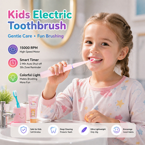 <span class=keywords><strong>Cepillo</strong></span> de <span class=keywords><strong>Dientes</strong></span> Eléctrico para Niños con Cerdas Medianas, Resistente al Agua IPX7, Recargable, 2 Modos, Blanqueamiento Dental para Adolescentes - Product Image 1