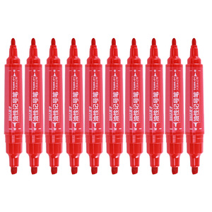 10 marqueurs avec de grandes têtes doubles faciles à utiliser résistant à l'usure écriture sur papier couleur rouge papier marqueurs d'écriture - Product Image 2