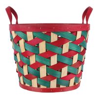 TF-GGB19 gros en bois décoratif noël nouveau bébé bambou tissé garniture emballage panier pour tissé en vrac boîte cadeau panier