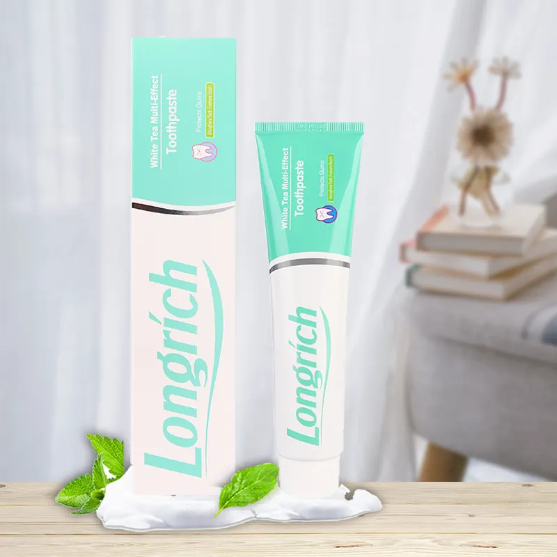 Whitening Toothpaste Low MOQ White Tea Toothpaste For Teeth Whitening Removes Stains Oral Care Mint Organic Travel Toothpaste