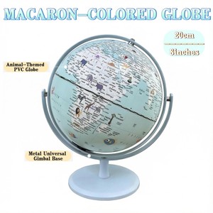 Globo Terráqueo Giratorio de 8 Pulgadas con Temática Animal, Base de Plástico y Metal, Certificado CE/ROHS, Decoración Educativa para Niños con Geografía - Product Image 4