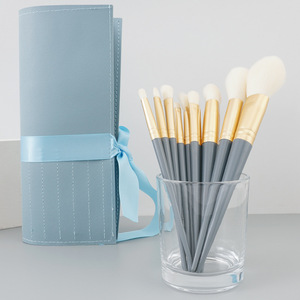 Ensemble de pinceaux de maquillage professionnels <span class=keywords><strong>Daubigny</strong></span>, 16 pièces, manche en métal argenté, poils synthétiques, pour le visage/les yeux, fond de teint, fard à paupières, blush - Product Image 2