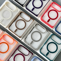 Coque de protection JOYPORODO B202 multi-couleurs en TPU pour modèles iPhone et Samsung, avec anneau magnétique, panneau transparent et fenêtre ouverte, emballage personnalisé