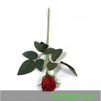 Everongflower bunga sentuhan asli buatan, bunga mawar kecil beludru untuk dekorasi pernikahan