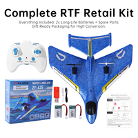 Avion télécommandé amphibie RC en mousse EPP avec 2 batteries, pour eau et terre, emballage de vente au détail
