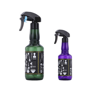 Retro Round Hair <b>Spray</b> Bottle 350ml High Pressure Ultra Fine Mist For Salon <b>Styling</b> Tools Purple And Green - Product Image 1