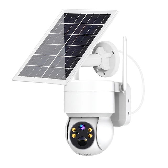 Outdoor Waterproof IP65 Wireless WiFi 4MP CCTV CAM Solar Panel PTZ Camera for Video