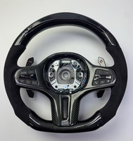 Volant de voiture en fibre de carbone brillant personnalisé, style M Performance pour BMW F20 F30 G20 G30 M3 M4 M5 Series