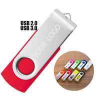 Jaster-clé usb pivotante personnalisée en métal, support à mémoire de 4gb 8gb, lecteur Flash à sublimation, haute qualité