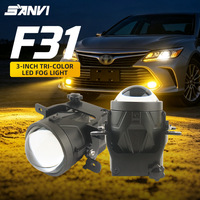 Nouveau projecteur antibrouillard LED Sanvi 3 pouces 3 couleurs 3000K/4300K/5500K 12V 8000 Lumens F31 Bi-faisceau compatible avec les feux antibrouillard