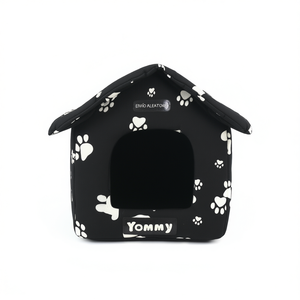 บ้านสัตว์เลี้ยงโยมมี่ รุ่น L ขนาด 54x58x49 ซม. บ้านผ้าเนื้อนุ่มสำหรับสุนัขและแมว ลายพิมพ์อุ้งเท้า สำหรับสัตว์เลี้ยงขนาดเล็ก - Product Image 2