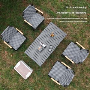 Chaises pliantes d'extérieur - Acier au carbone, tissu Stirling, design moderne, forme carrée, pour le camping, la vente ambulante, l'utilisation <span class=keywords><strong>en</strong></span> <span class=keywords><strong>jardin</strong></span> - Product Image 3