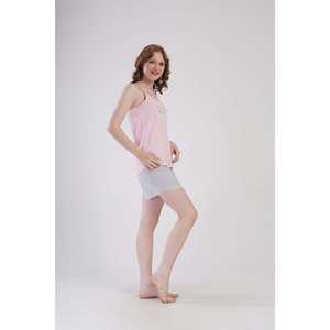 Ensemble décontracté d'été pour femme : short et jupe en coton tricoté avec bretelles ovales, coupe ajustée - Product Image 2