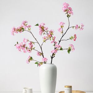 Branches de fleurs de cerisier artificielles Meng Jie, rose clair et blanc, fleurs en soie plastique, fleurs pour vase, décoration de printemps pour la maison - Product Image 2