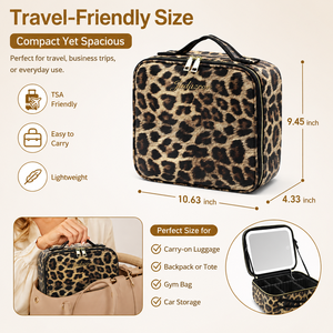 Sac de maquillage personnalisé Monlitglow EcoFriendly avec miroir LED, en PU, 3 couleurs, faible MOQ, prêt à la vente, <span class=keywords><strong>organiseur</strong></span> de voyage éclairé - Product Image 4