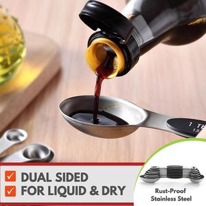 Magnetic Eco-Friendly Stainless Steel <b>Measuring</b> <b>Spoons</b> Set 7pcs Double Sided Stackable - Product Image 5