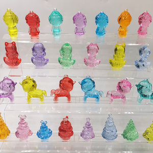 Simulación de muñeca de dibujos animados de cristal cuentas de juguete de cristal animales marinos delfín Tropical sirena cola Shell Set - Product Image 3