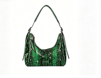 Sacs pour femmes - Sac sous le bras en cuir premium riveté - Nouveau sac à bandoulière tendance à motif serpent avec une seule sangle