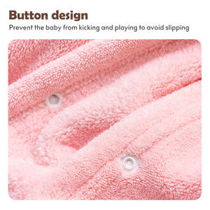 <span class=keywords><strong>Cape</strong></span> de bain super douce pour bébé, 90x90cm,300 g/m², peignoir absorbant, sans perte, <span class=keywords><strong>polaire</strong></span> corail - Product Image 5