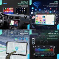 Podofo 6+128G 9" Autoradio Android avec Carplay sans fil, Android Auto, GPS, WIFI pour Volkswagen/VW/Skoda/Seat, vente en gros