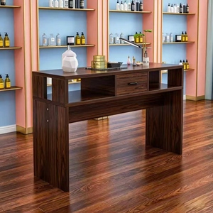 Nail Desk Retro Single/Double Person Nail <b>Work</b> Desk Nail Shop Desk Special Offer Economy Nail Desk Nail Desk - Product Image 2