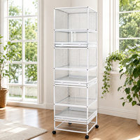 Nouvelle Cage à Oiseaux 2026 de Style Moderne, en Acier Inoxydable et Verre, Motif Solide, Robuste et Durable, pour Perruches et Petits Oiseaux – Qualité Supérieure, Vente Chaude
