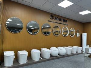 Mattschwarze Smarte Toilettenschüssel <span class=keywords><strong>Bidet</strong></span> Ei-Runde Form Einteilig Automatisch Öffnend mit Fernbedienung für Eiförmige Smarte Toilette - Product Image 5