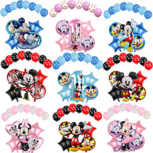 Juego de globos de papel de aluminio digital de <span class=keywords><strong>Mickey</strong></span> y Minnie-Globos decorativos de cumpleaños con números para la primera fiesta de cumpleaños de bebés - Product Image 2