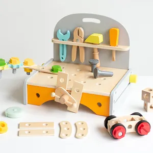 Nouveauté Yobell Modèle de jouet de jeu d'imitation Kit d'<span class=keywords><strong>outils</strong></span> en bois DIY Jouet éducatif pour <span class=keywords><strong>enfants</strong></span> Boîte multicolore pour les âges de 2 à 13 ans Unisexe - Product Image 1
