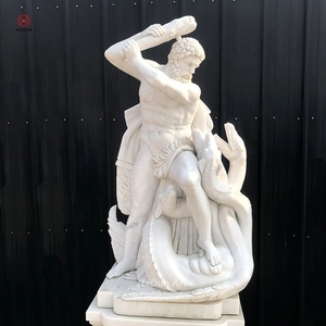 Decorazione esterna a grandezza naturale in pietra <span class=keywords><strong>di</strong></span> <span class=keywords><strong>marmo</strong></span> greco <span class=keywords><strong>statua</strong></span> <span class=keywords><strong>di</strong></span> Ercole per la vendita - Product Image 4