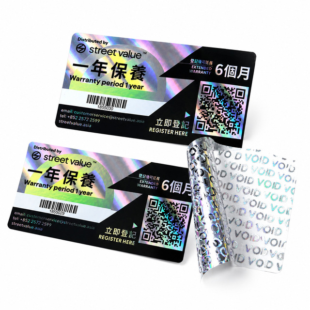 Customized Anti-counterfeit Labels with Lettering, Adhesive Stickers, Matte Silver Universal Sealing Source Factory