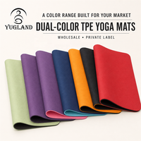 Tapete de Yoga Ortopédico Yugaland de Doble Color TPE, Tapete de Ejercicio Antideslizante de Alta Densidad para Fisioterapia - Yugaland