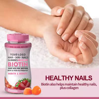 Gummies pour cheveux, peau et ongles avec biotine 2500 mcg, poudre de collagène, complément alimentaire santé et beauté