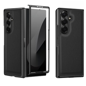 Funda con textura de trigo tipo Z Fold/Flip con protector de pantalla y lente integrado - Product Image 2